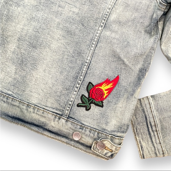 NWT Embellish NYC Devin Denim Patch Jacket Size Med - Picture 6 of 12